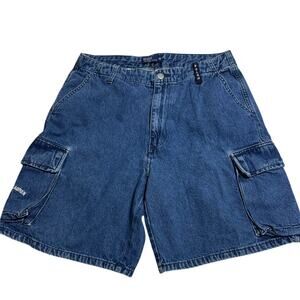 Vintage Polo Ralph Lauren Cargo Denim Shorts Jean Women's Plus Size 18